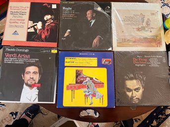 6 Vintage Classical Music Albums - Includes Verdi Arias / Placido Domingo  - R37