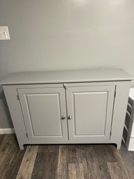 #933 Grey Painted 2 Door Cabinet 47 W X 12 D X33 1/2T
