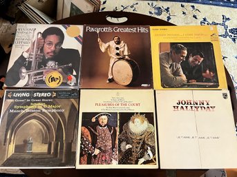 6 Mixed Lot Of Vintage Albums Including Pavarottis Greatest Hits - R57
