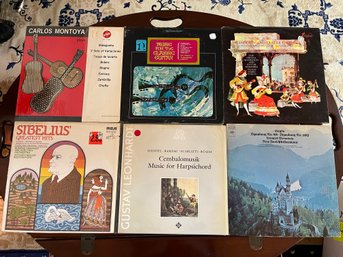 6 Vintage Classical Music Albums Includes Carlos Montoya - R62