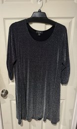 #963 Black & Silver Party Dress Size 1X