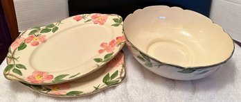 Franciscan Large Bowl & 2 Platter - H18