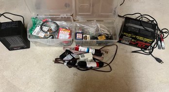 Battery Charger, Ceramic Heater, And Assorted Items - Bt18