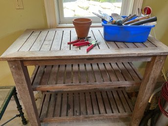 Garden Bench With Garden Tools - G1