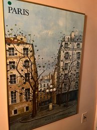 Large Framed Colorful Poster Of Place Furstenberg Paris  - R84