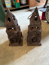 Two Heavy Iron Lanterns - G9