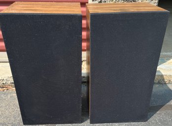 Pair Of KLH 510 Speakers With Black Mesh Covers
