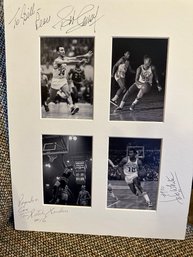 Autographed Photo Collage Jojo White, Tom Satch Sanders, Bob Cousy - D13