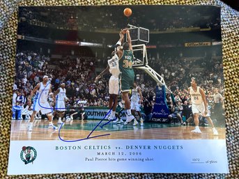 Celtics Sam Cassell #28 Autographed Photo And 1 Unsigned Photo - D29