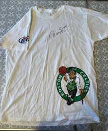 Boston Celtics Autographed Miller Lite T Shirt #11 Size L -  D43