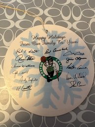 Boston Celtics Holiday Card Paper Ornament - D45