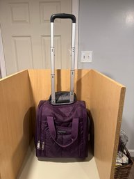 #76 Amazon Basics Rolling Laptop Bag  Purple