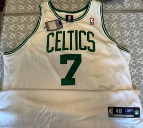 Boston Celtics #7 Al Jefferson Signed Big Al NBA Reebok Jersey Sz 48 -d76