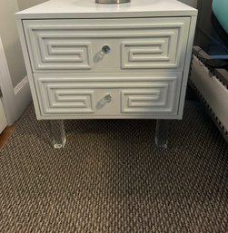 Inspired Home Aristotle White Nightstand 24'w X 18'd X 24'h