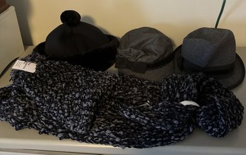 Lot Of 5 Hats & 1 Scarf