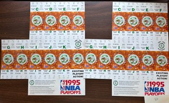Boston Celtics 1995 NBA Playoff Ticket Sheets 2 - D82