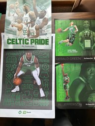 4 Boston Celtics Promo Posters Including Jalen Brown, Al Jefferson, Etc - D91