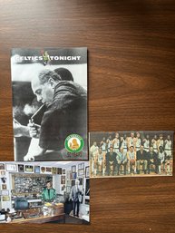 Red Auerbach 50 Yr Program, Team Photo & Pic Of Reds Office - D93