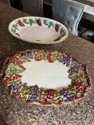 Lot Of 2 Platter 17 1/2' & 18'