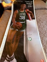 HUGE Reggie Lewis #35 6ft 11 Inch Poster Dairy Farmers Of NE AWESOME - D98
