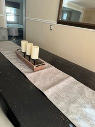 Table Runner & Battery Operated Candle Centerpiece