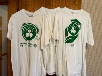 4 Boston Celtics T Shirts: 1 Asian & 3 SNHU All XL - D99