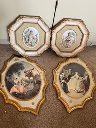 Four French Provincial Inspired Wall Plaques Made In Italy - L21