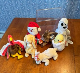 #440 Beanie Babies Lot Of 7 Holiday Collection Easter, Halloween, Thanksgiving & Christmas