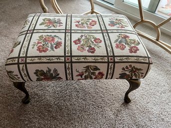 Small Foot Stool With Metal Legs - L45