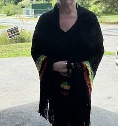 Crochet Black Cape