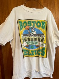 Vintage Boston Celtics Honor The Tradition T Shirt Size Xl - D117