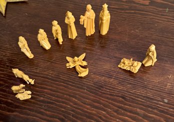 #458 Mini Nativity Set 12 Pieces & Nativity Scene Christmas Ball On Stand