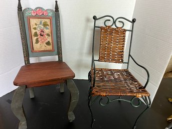 Two Miniature 16 Inch Tall Chairs - L58