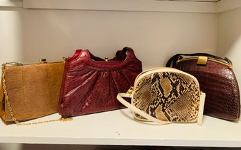 Vintage Handbag Lot Krizia, EEL Skin, Beaded Etc