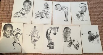 5 Repo George Loh Sketches & 4 Robert Riger Sketches - BL180