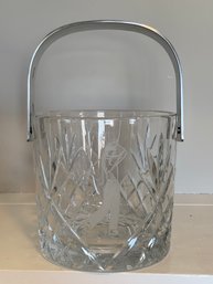 Miller-Rogasta Hand Blown Crystal Ice-bucket 'GOLFER'