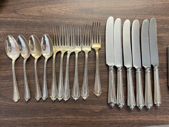 Sterling Silver Monogrammed Forks, Spoons & Matching Knives 16 Pieces - B8