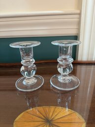 #115 Pair Of Simon Pierce Candleholders