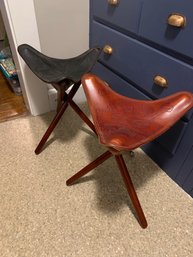 Leather Folding Stools ..Fabulous!!