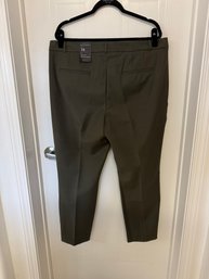 11 - White House Black Market Size 18 Elle - Slim Stretch Olive Green Ladies Ankle Trousers