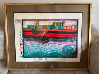 Regentag On The Waves Of Love By Hundertwasser 1910/3000 - AL1