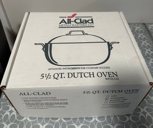 All-Clad 5.5 Qt. Stainless Dutch Oven With Lid New In Box - A27