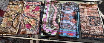 57 - Lot Of 5 Belli 100% Ladies Silk Scarves