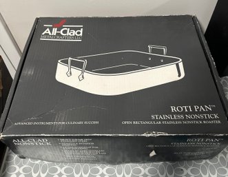 All- Clad Roti Pan Stainless Nonstick Roaster New In Box - P4