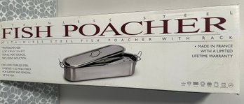 New In Box Stainless Steel Fish Poacher - P6