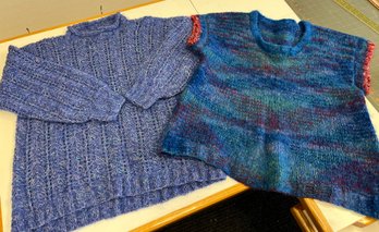 Two Hand Made Knit Sweaters - QR4