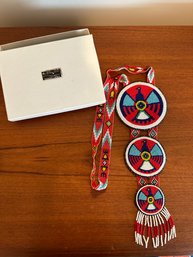 Vintage Native American Beadwork With Original Box From New Mexico - B10