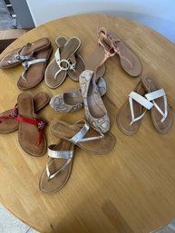 #82 Lot Of 7 Antonio Melani Ladies Size 8  Flat & Flip Flop Shoes