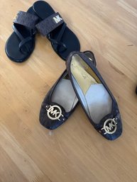 #88 - Michael Kors Signature Brown Sandals & Flat Shoes -