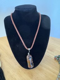 #99 28 Inch Necklace With Perfume Bottle In Metal/screw Top